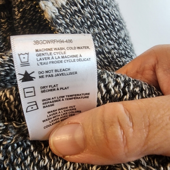 WIND RIVER Sweater/man wool blend knit Shirt/full zip/geometric pattern Top - Picture 5 of 7